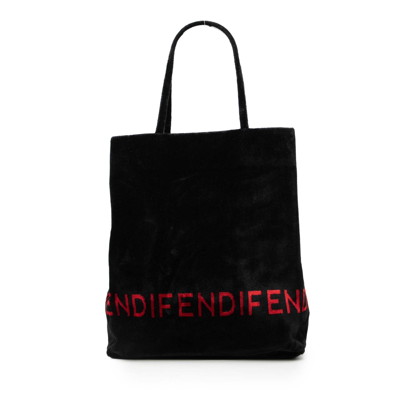 Fendi Velour Logo Tote