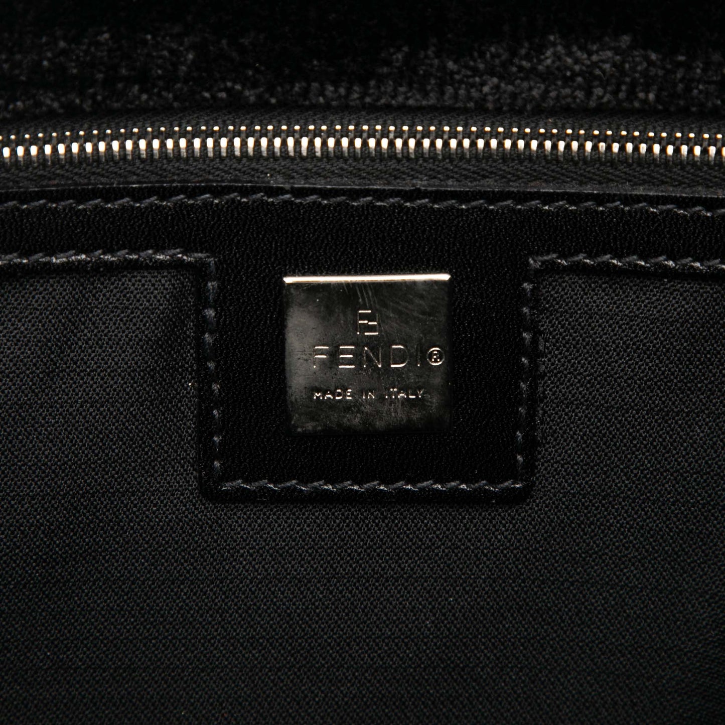 Fendi Velour Logo Tote