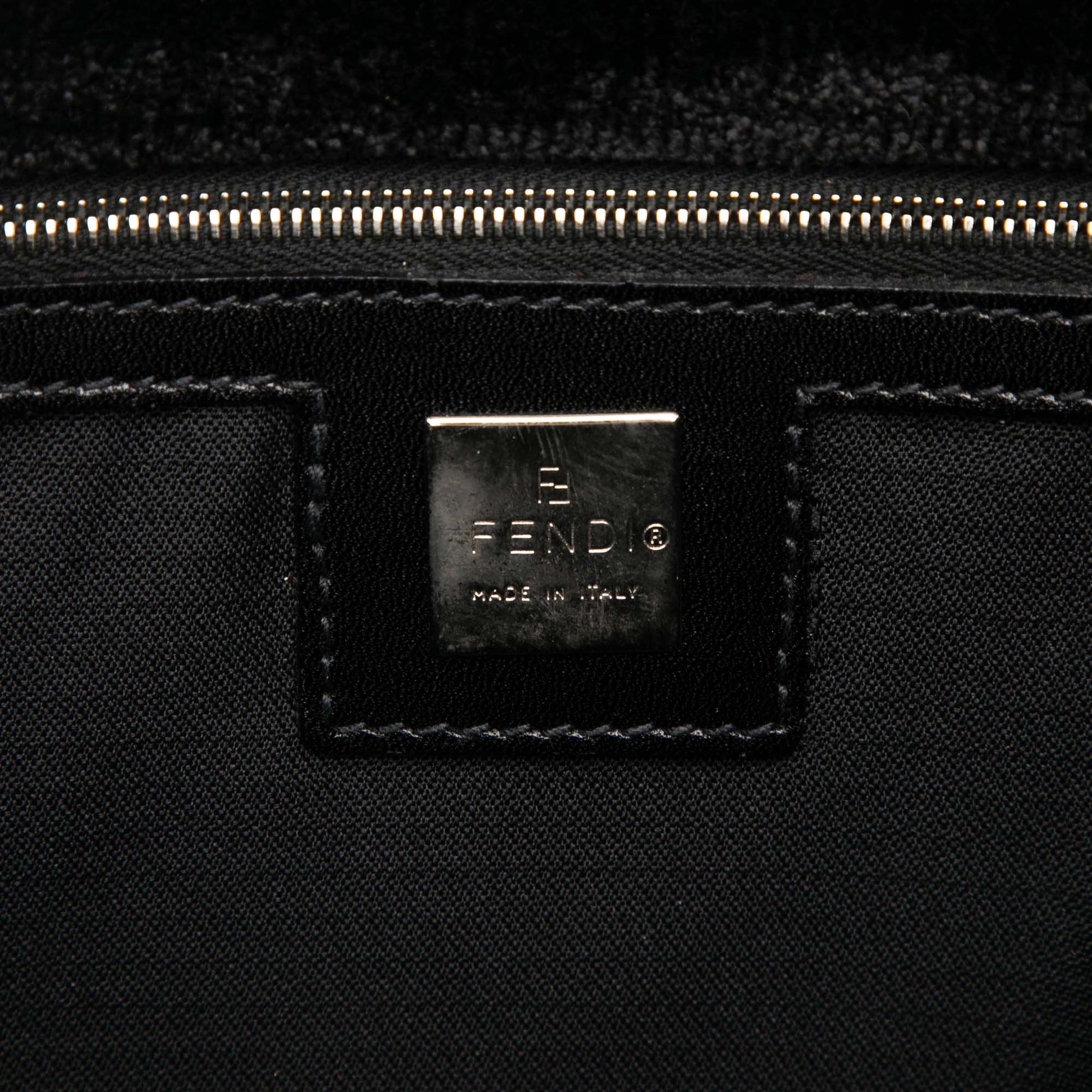 Fendi Velour Logo Tote