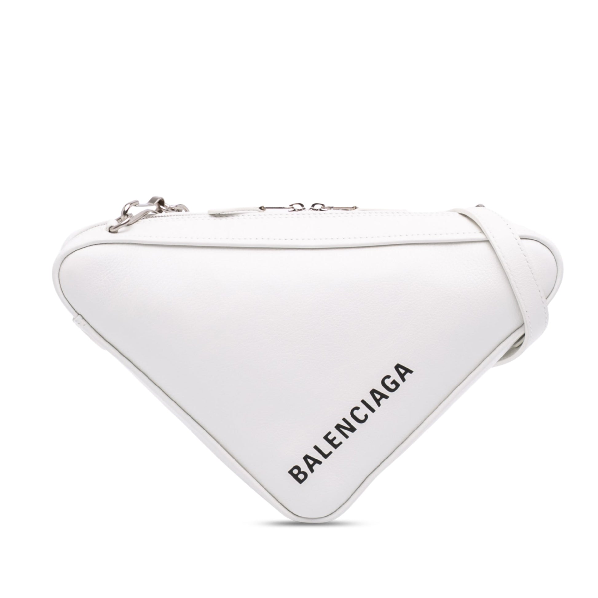 Balenciaga Leather Triangle Chain Crossbody