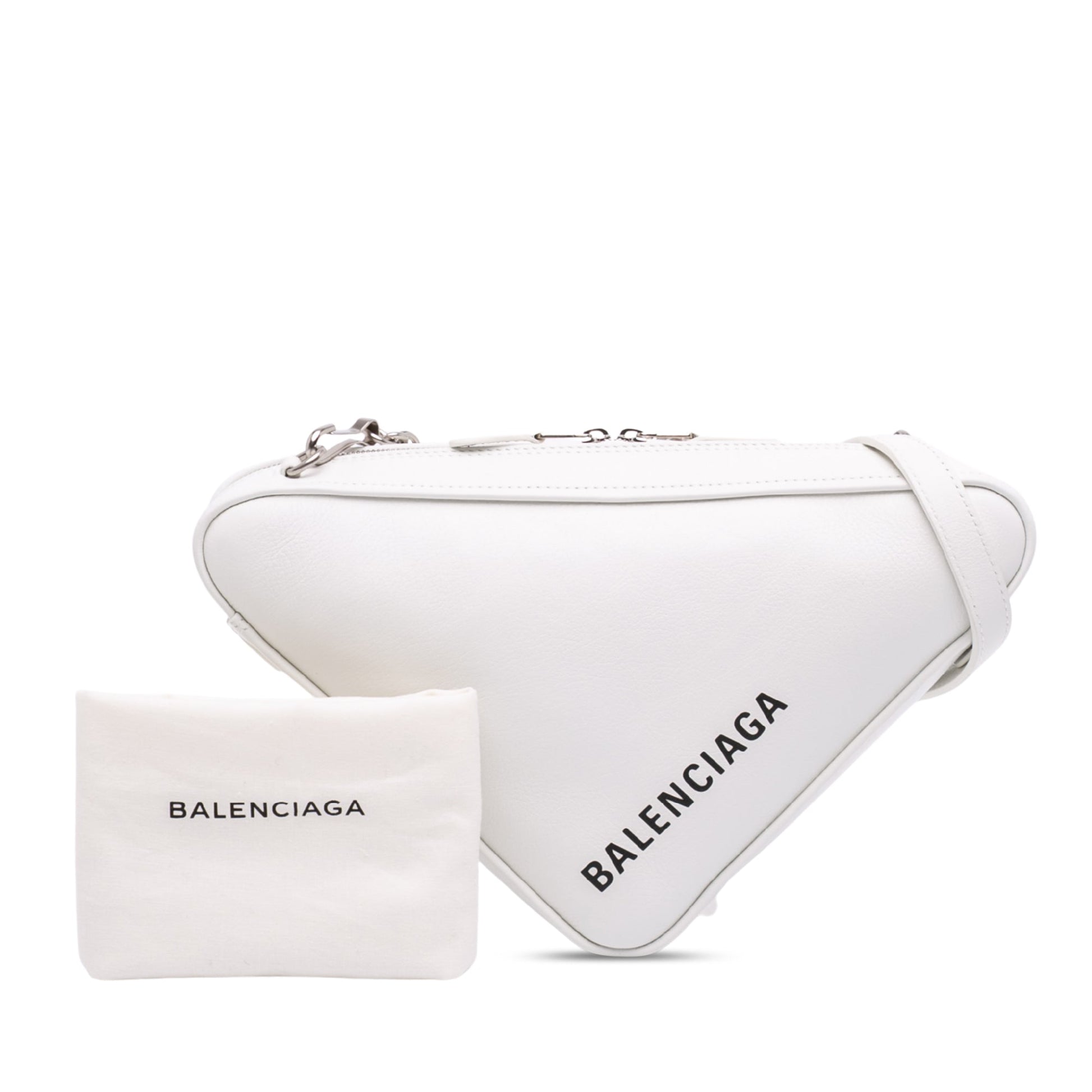 Balenciaga Leather Triangle Chain Crossbody