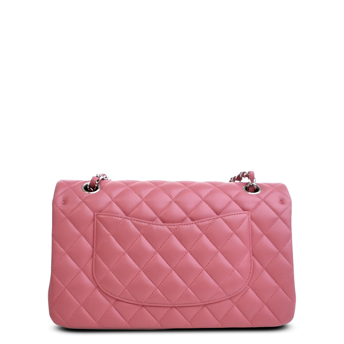 Chanel Medium Classic Lambskin Double Flap — Pink