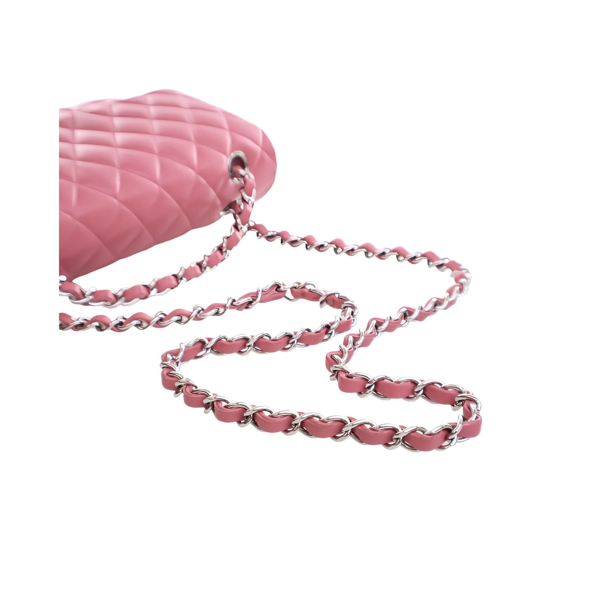 Chanel Medium Classic Lambskin Double Flap — Pink