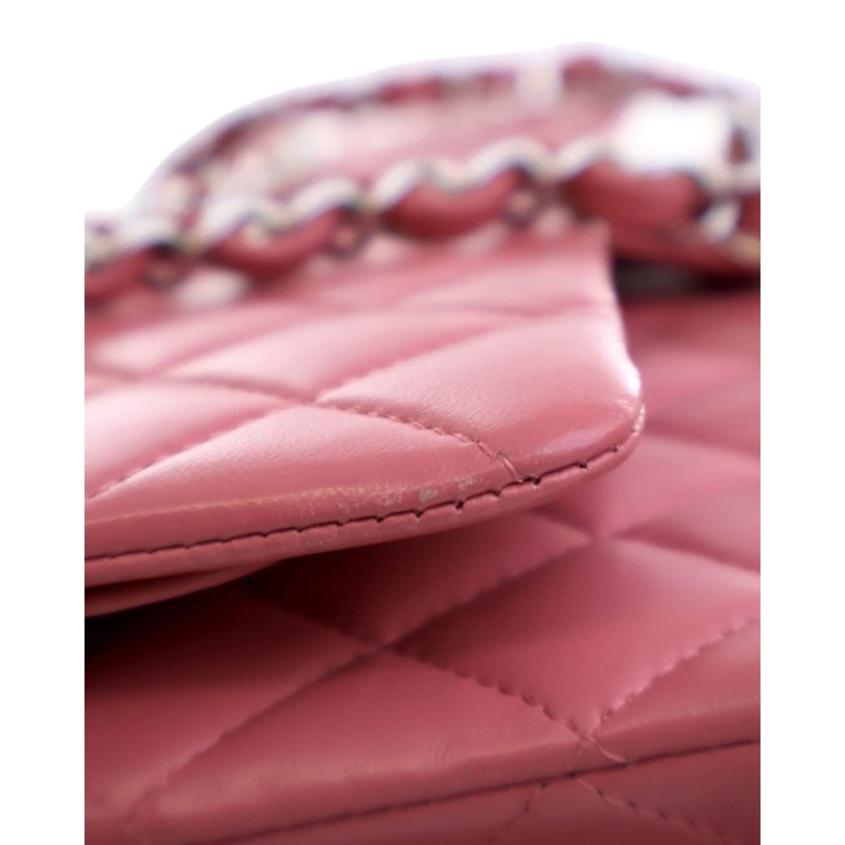 Chanel Medium Classic Lambskin Double Flap — Pink