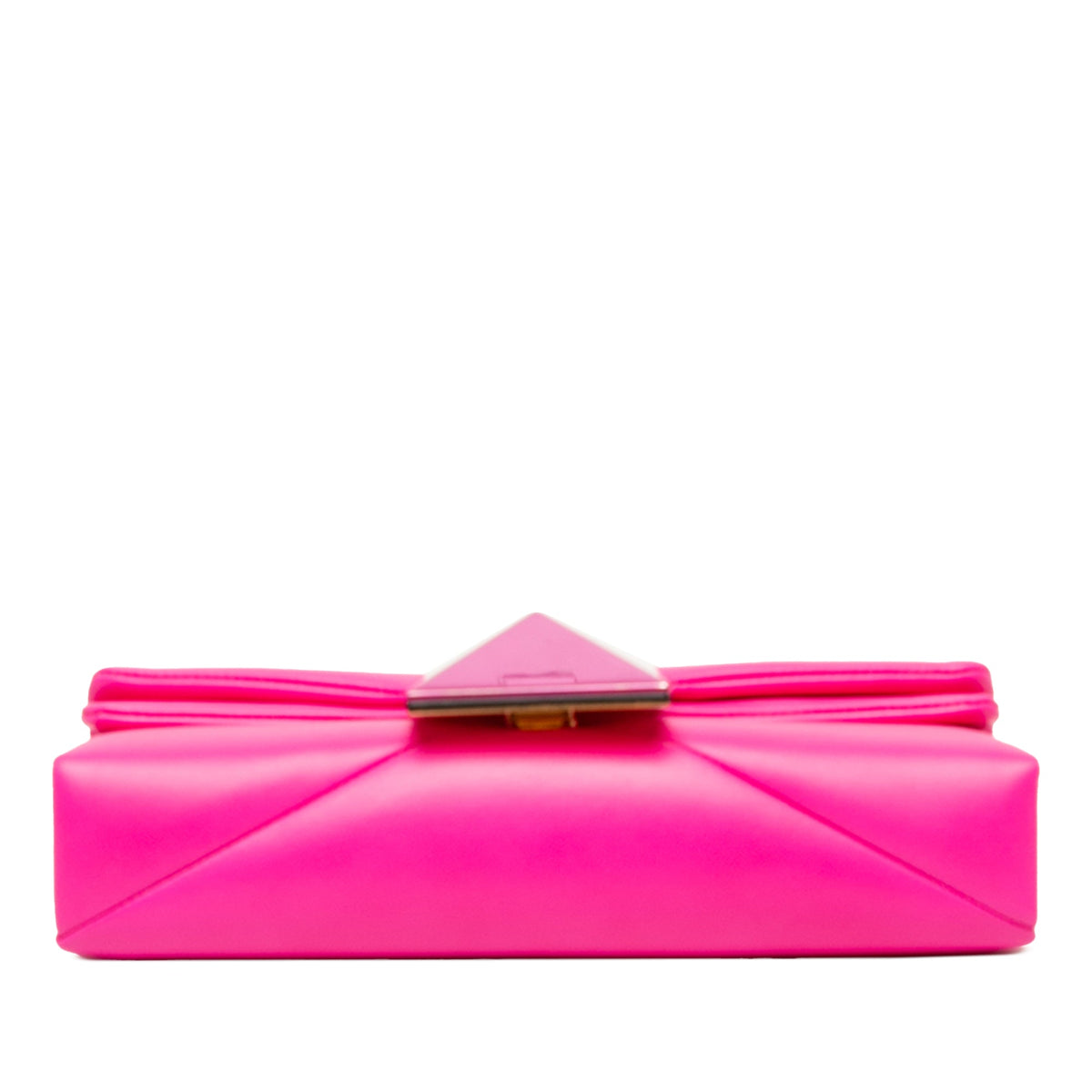 Valentino Nappa One Stud Clutch with Chain — Pink