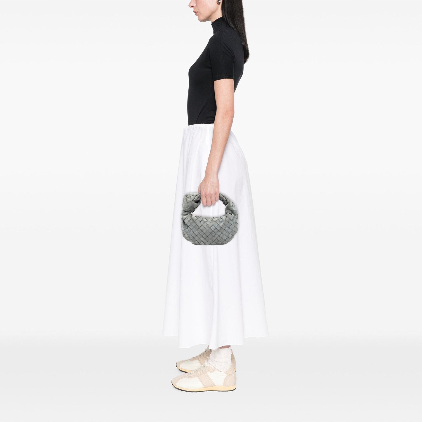 Bottega Veneta Mini Suede Intrecciato Jodie
