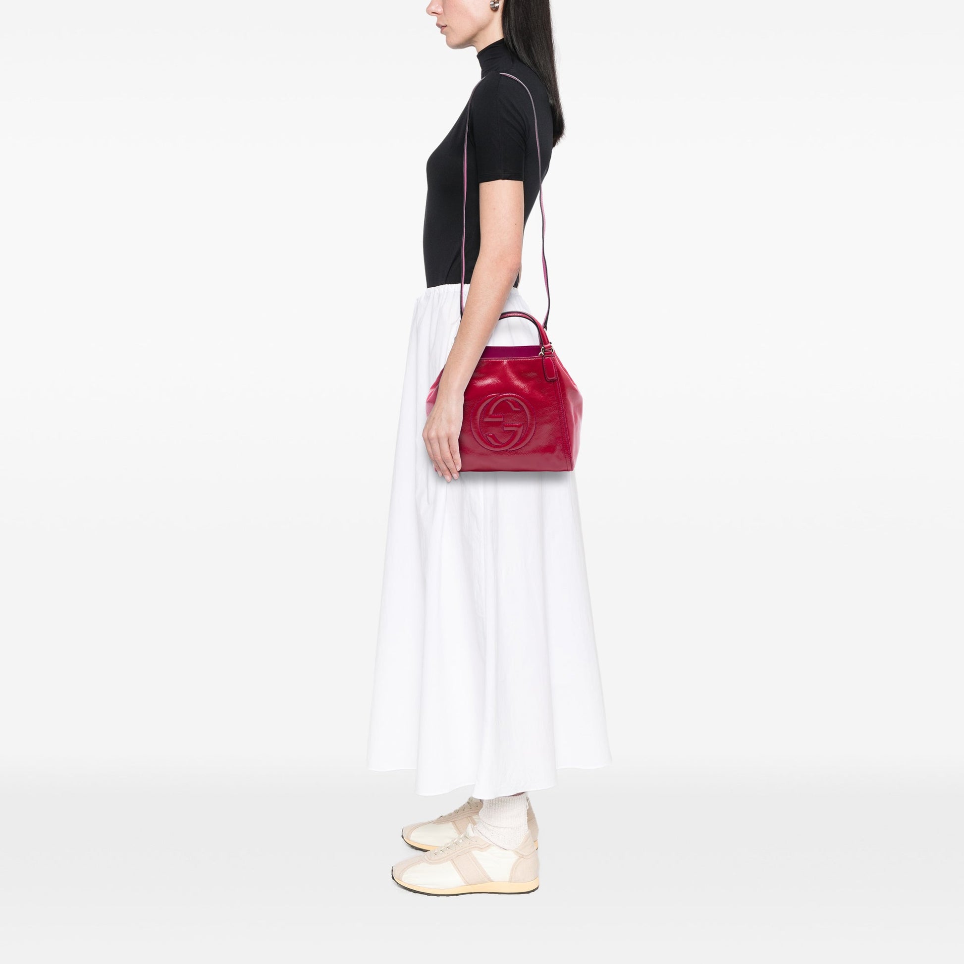 Small Patent Soho Satchel
