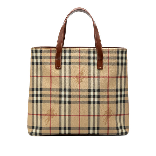 Burberry Haymarket Check Coated Canvas Tote