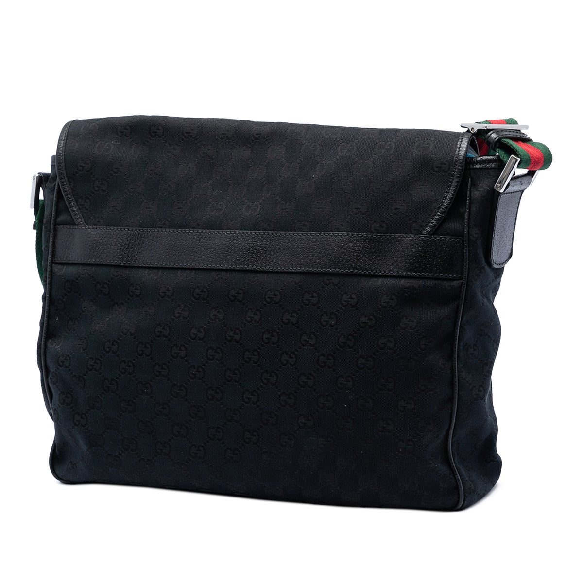Gucci GG Canvas Web Flap Messenger Bag