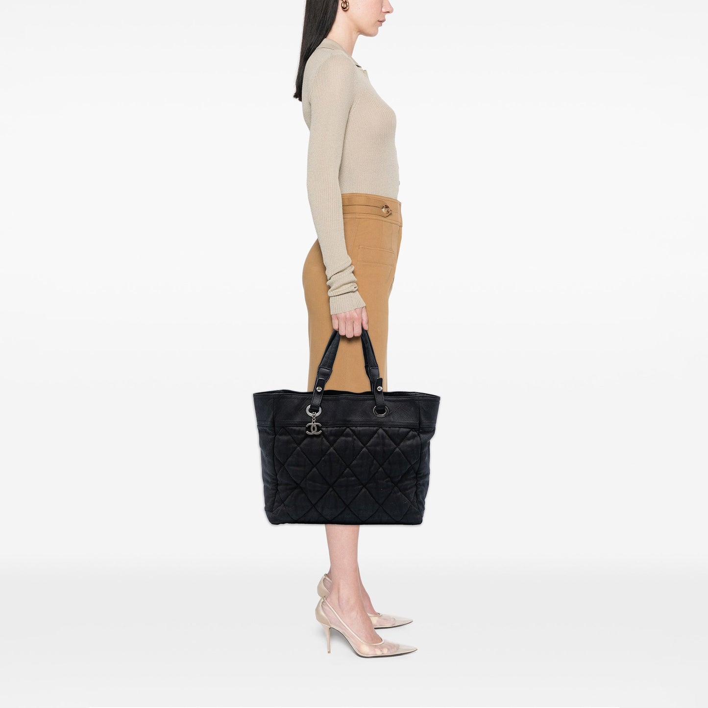 Chanel Medium Quilted Nylon Paris Biarritz Tote