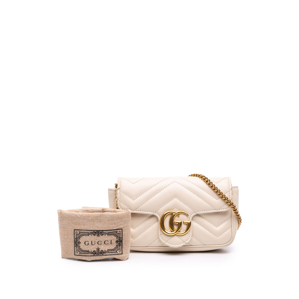 Gucci Mini GG Marmont Matelasse Calfskin Flap Crossbody