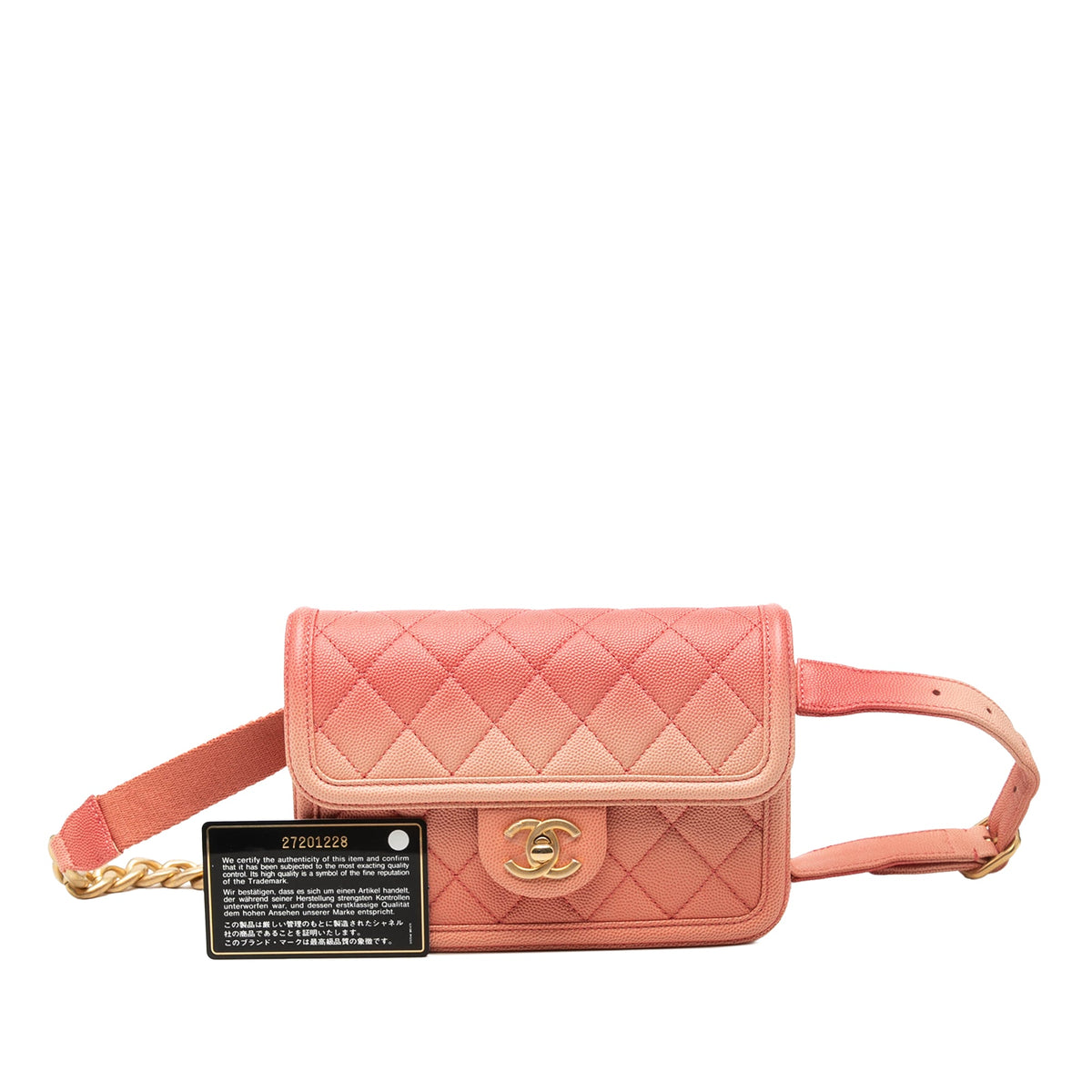 Chanel Quilted Caviar Sunset On The Sea Flap Belt Bag