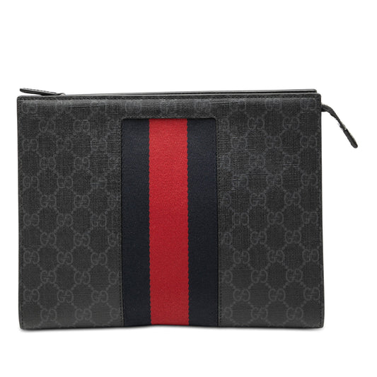 Gucci GG Supreme Web Clutch