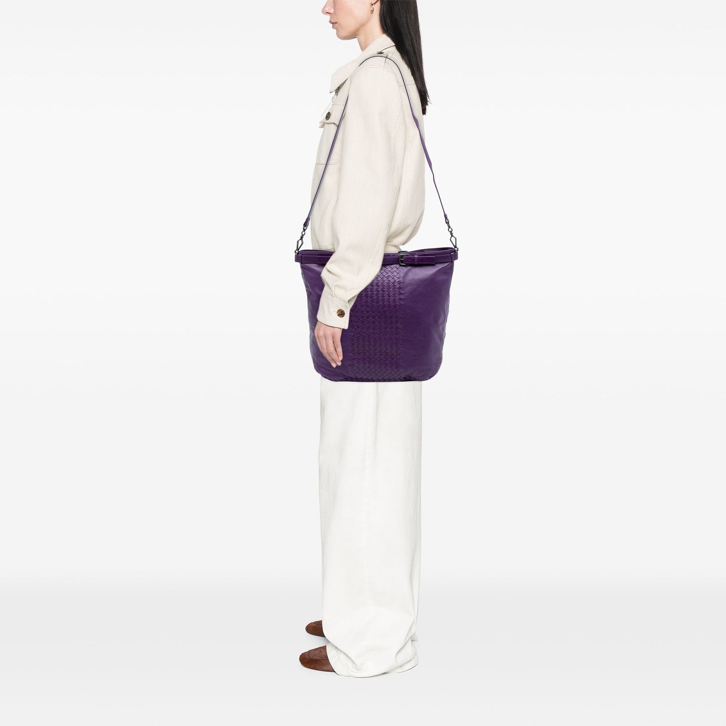 Bottega Veneta Intrecciato Trimmed Nappa Satchel