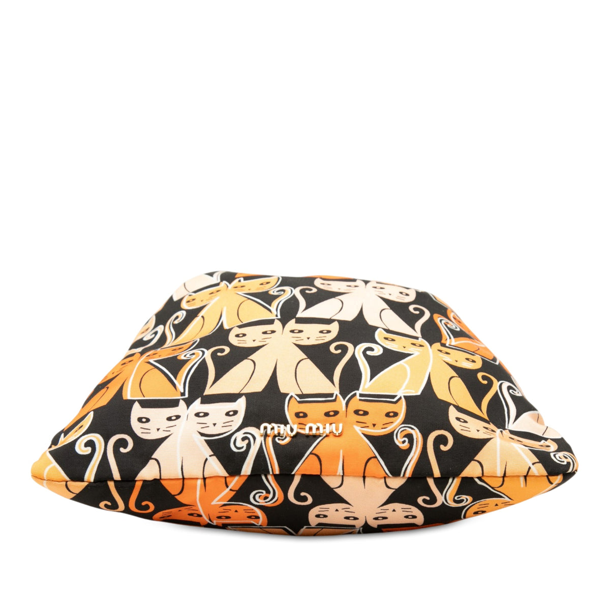 Miu Miu Nylon Cat Print Drawstring Pouch