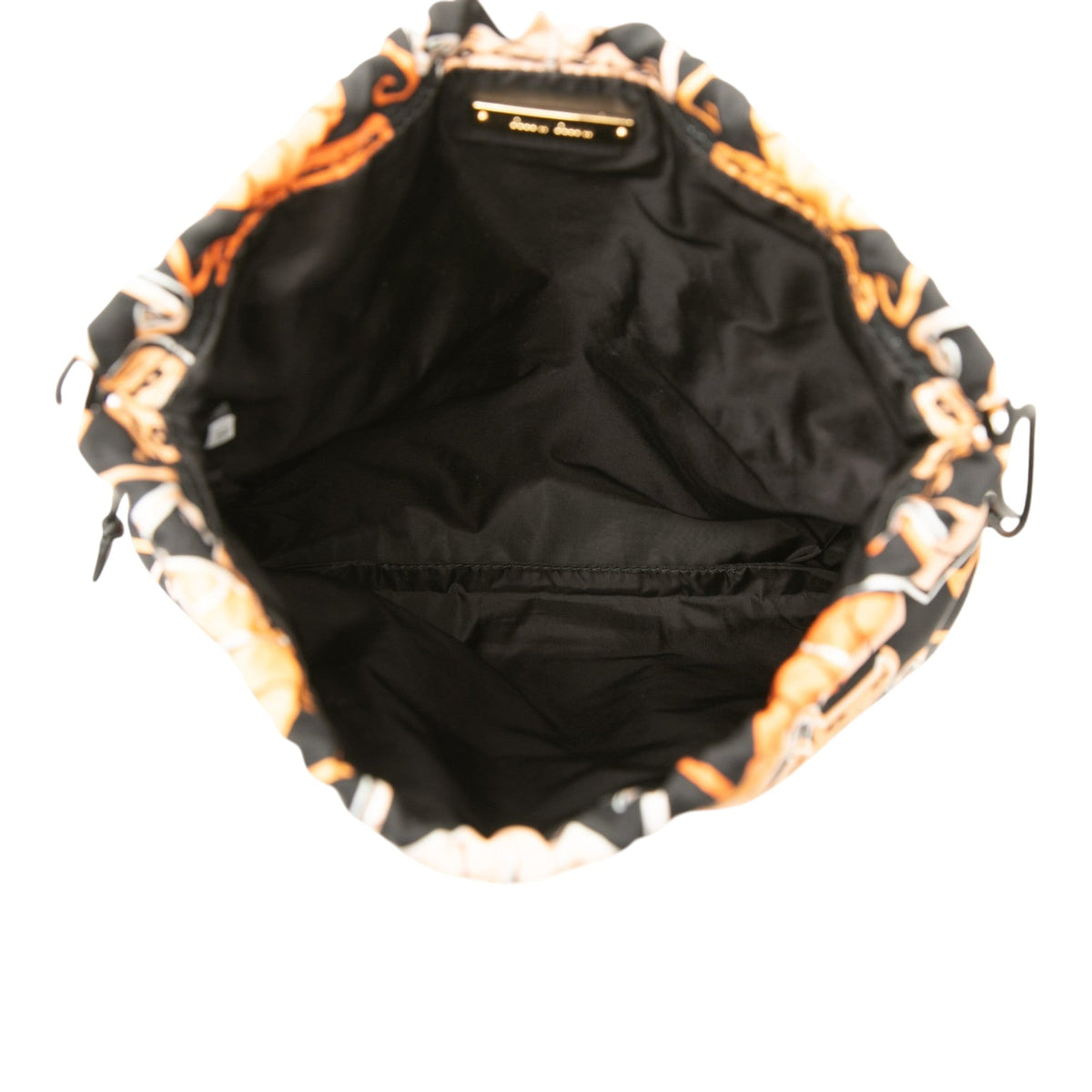 Miu Miu Nylon Cat Print Drawstring Pouch