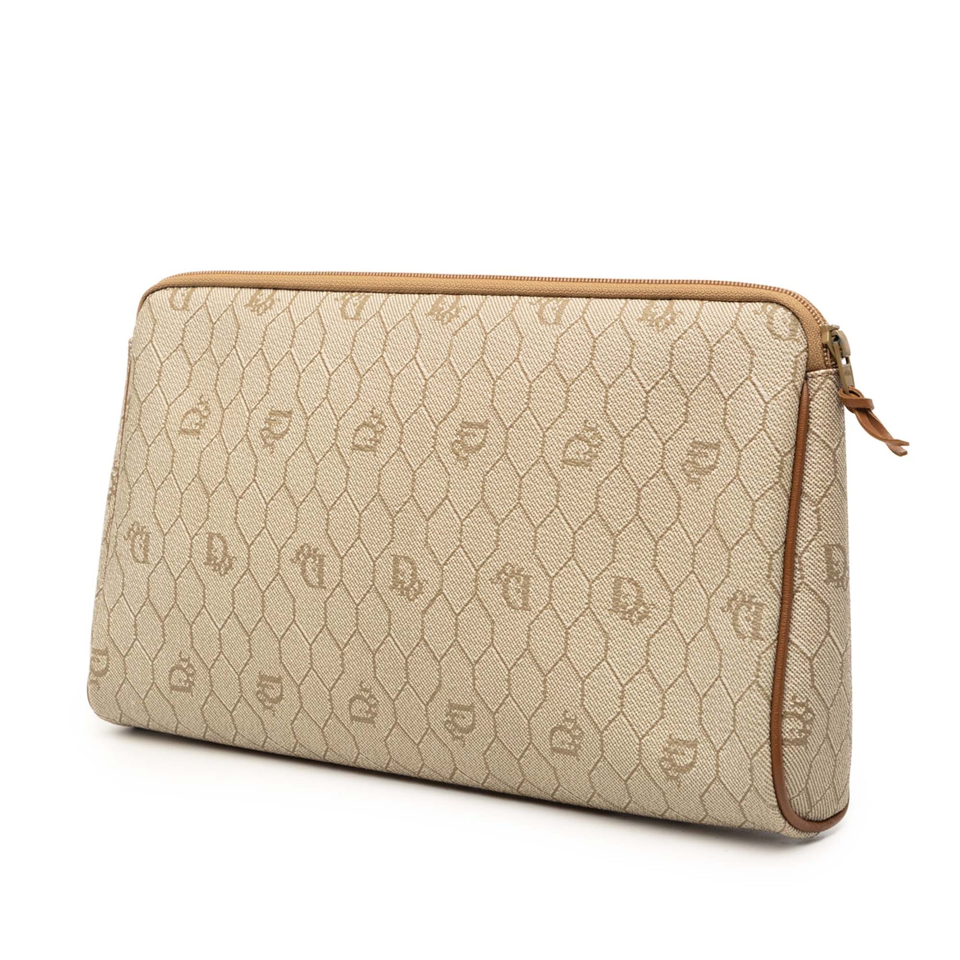 Dior Honeycomb Coated Canvas Clutch