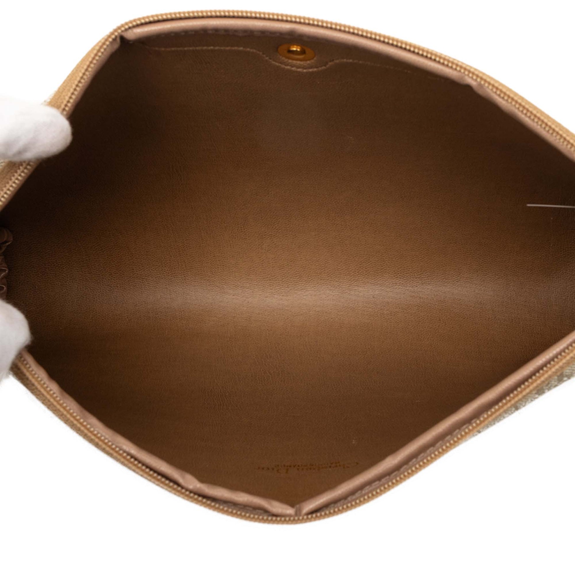 Dior Honeycomb Coated Canvas Clutch