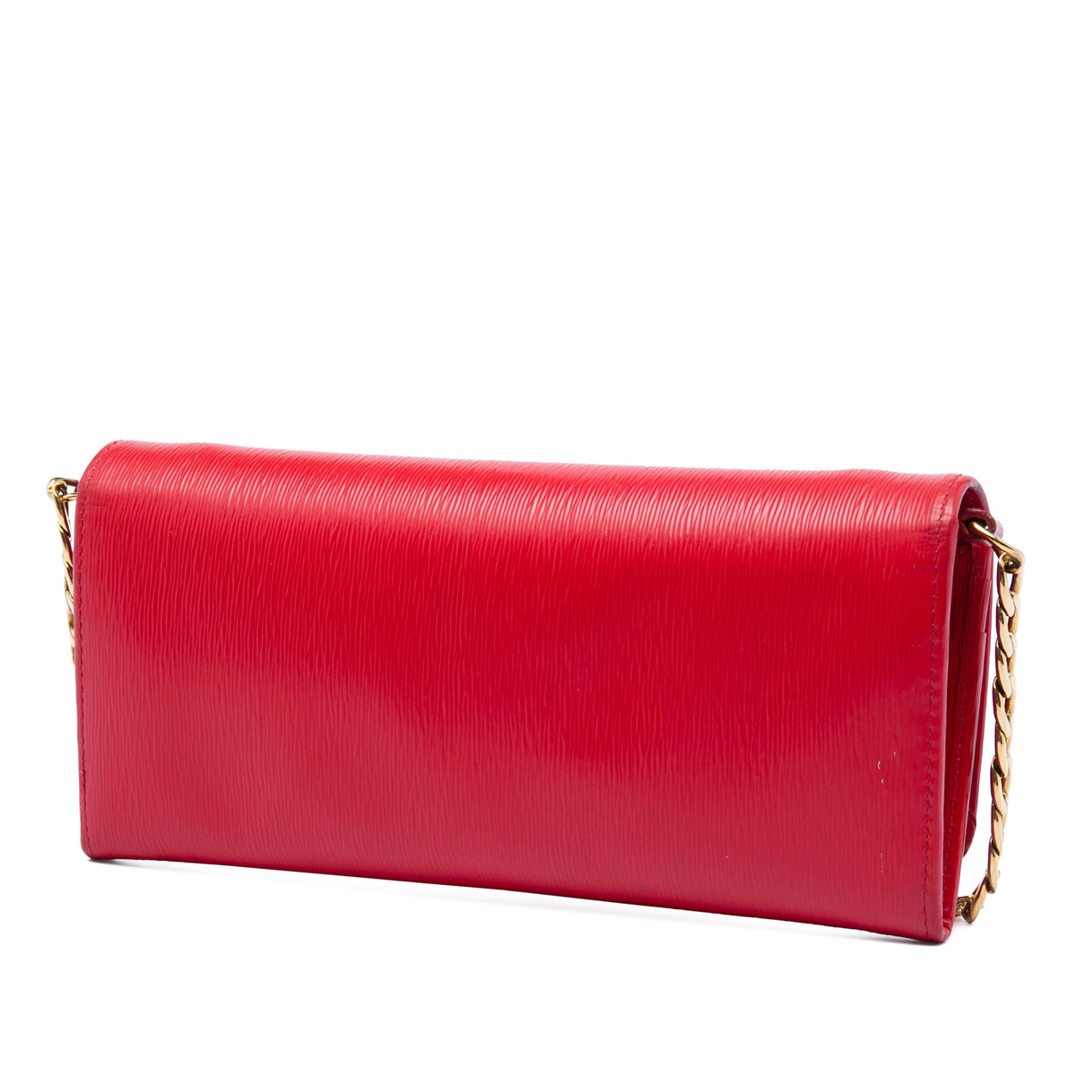 Prada Vitello Move Wallet on Chain — Red