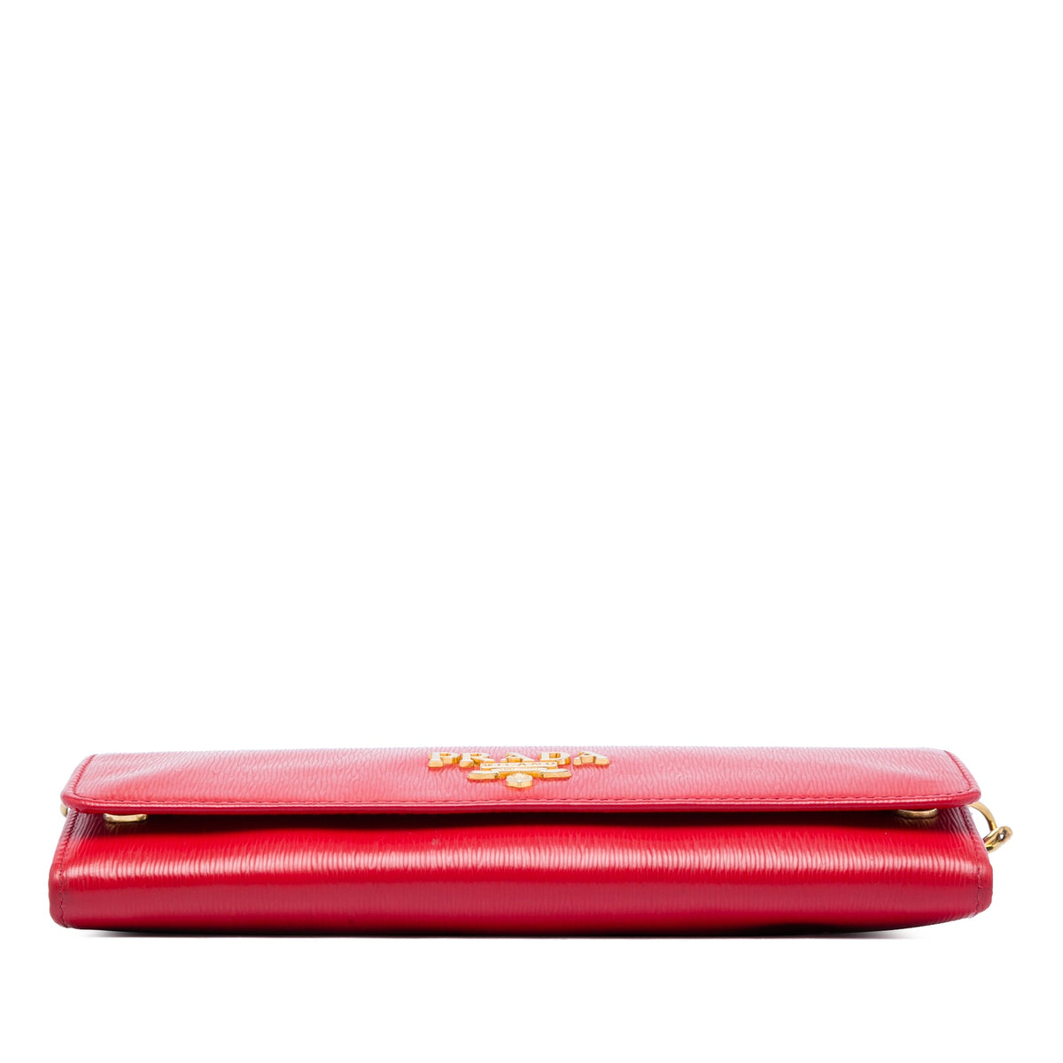 Prada Vitello Move Wallet on Chain — Red