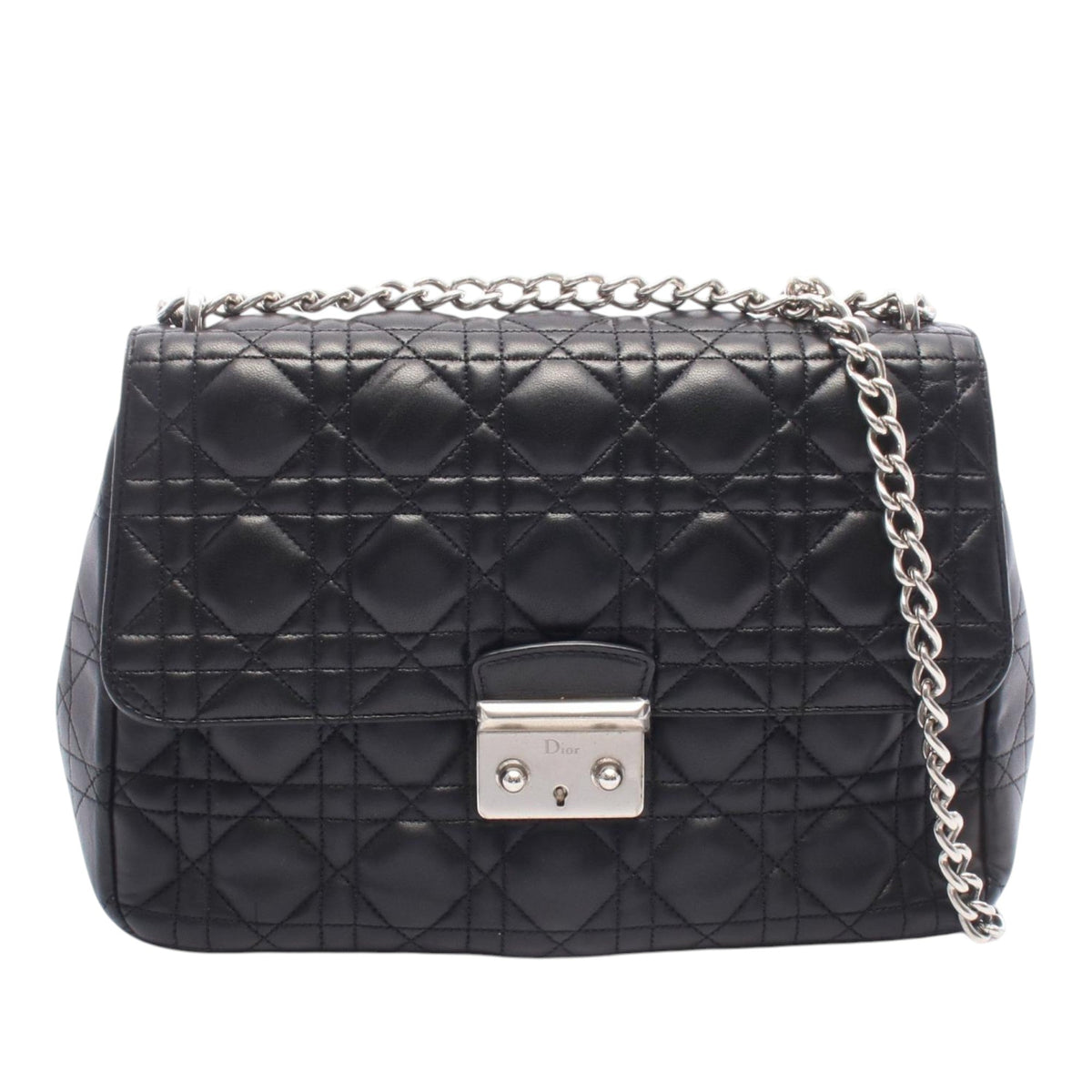 Dior Lambskin Cannage New Lock Shoulder Bag