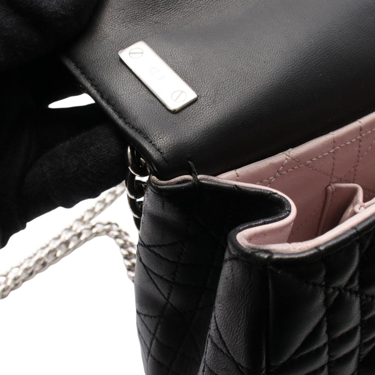 Dior Lambskin Cannage New Lock Shoulder Bag
