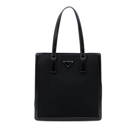 Leather Trimmed Tessuto Tote