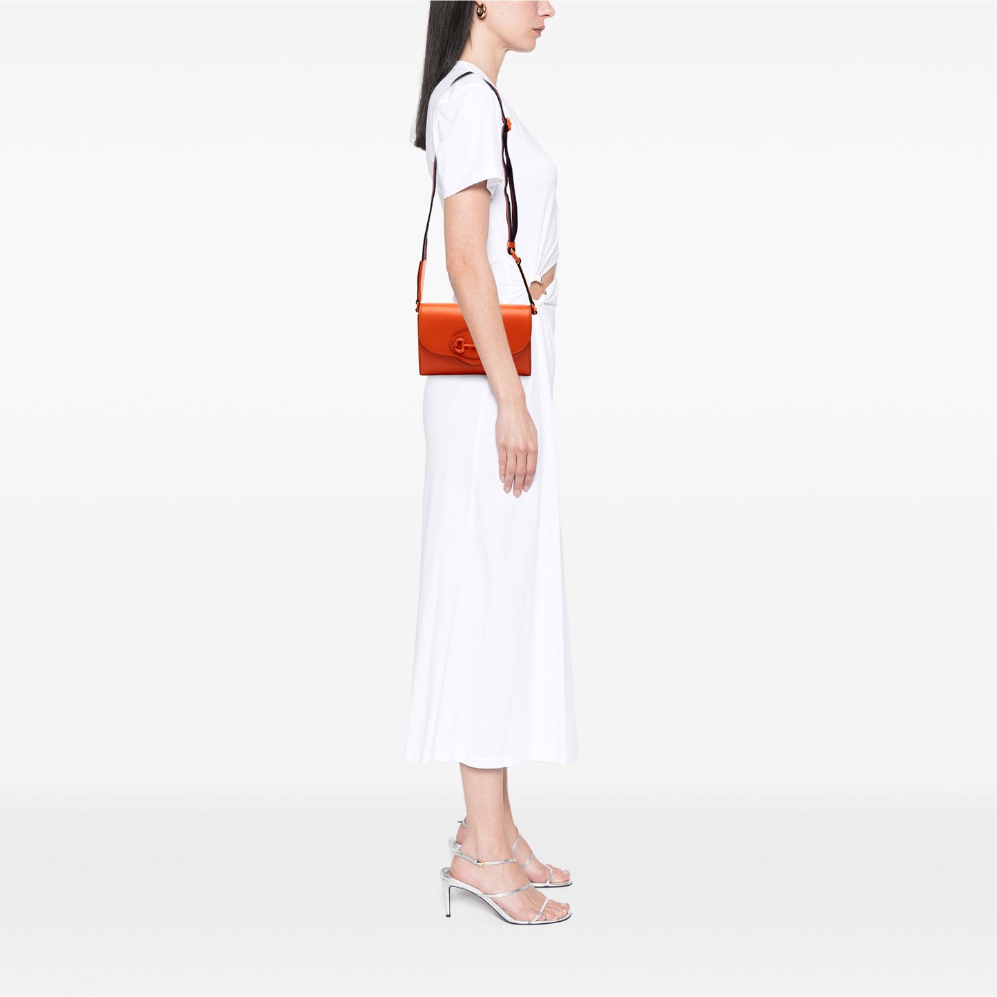 Gucci Mini Leather Horsebit 1955 Web Crossbody