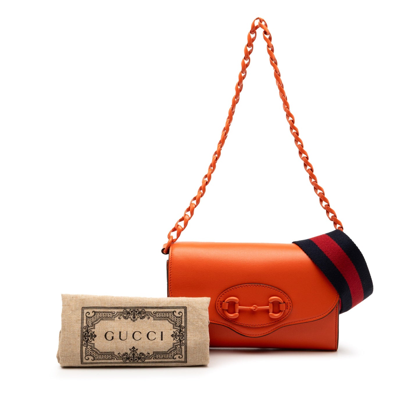Gucci Mini Leather Horsebit 1955 Web Crossbody