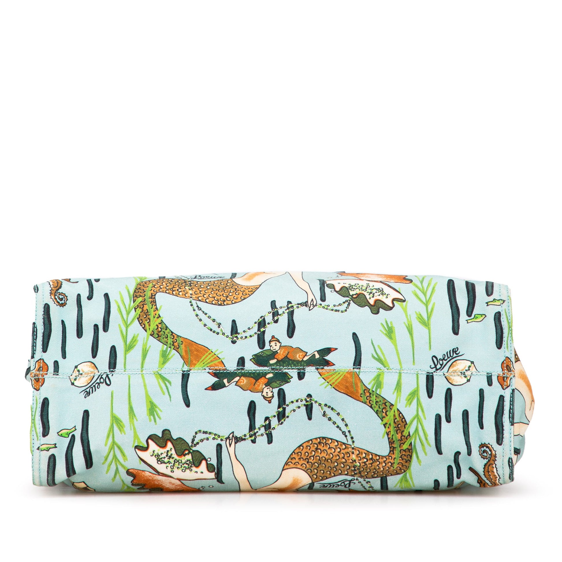 LOEWE Paulas Ibiza Medium Canvas Mermaid Print Tote