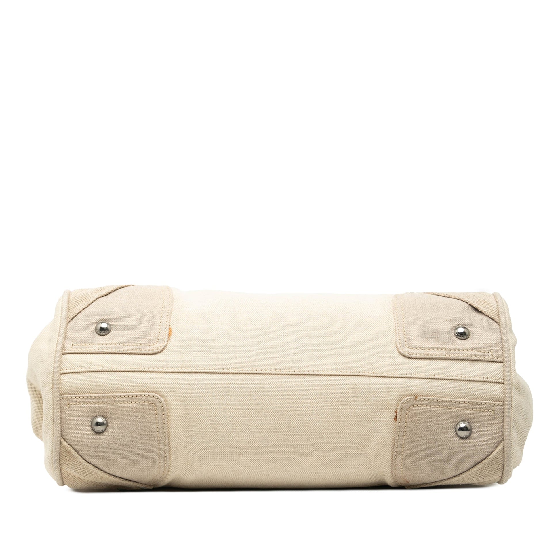 Prada Canvas Canapa Mistolino Frame Satchel