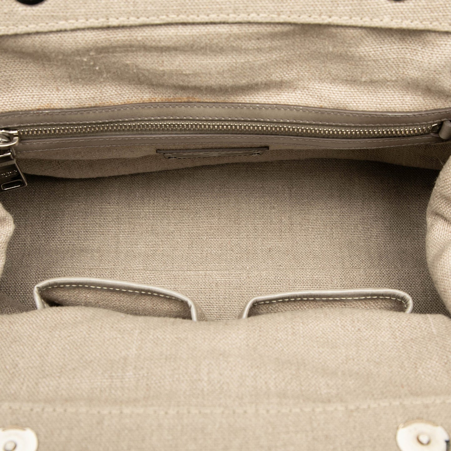 Prada Canvas Canapa Mistolino Frame Satchel