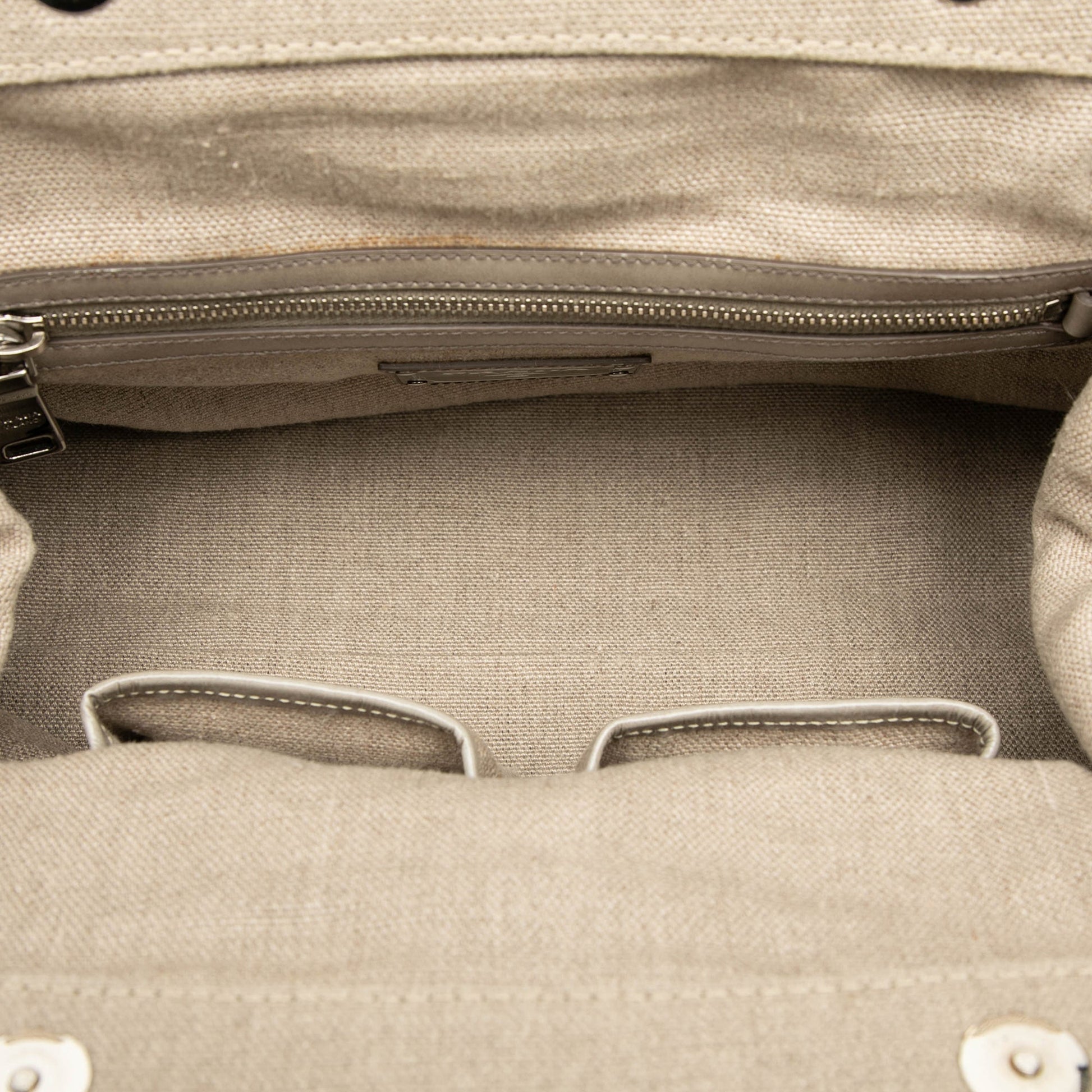 Prada Canvas Canapa Mistolino Frame Satchel