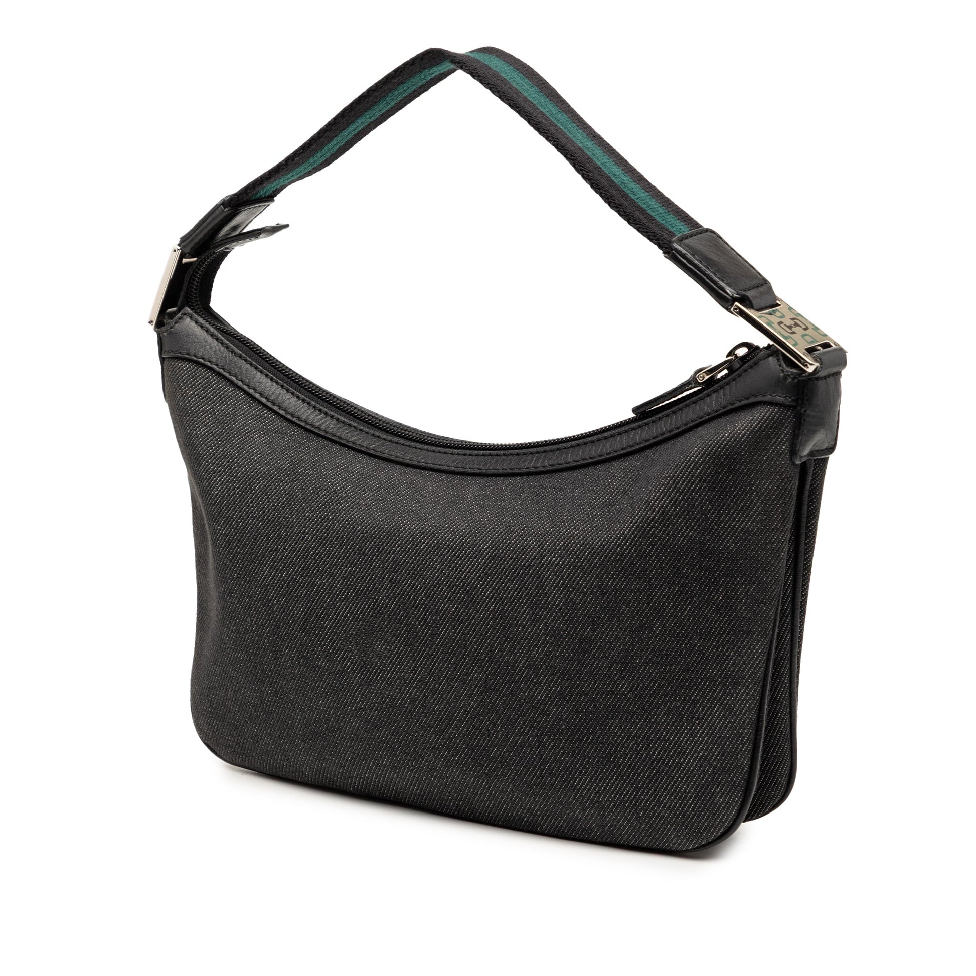 Gucci Denim Web Shoulder Bag