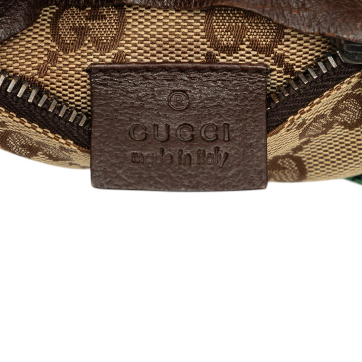 Gucci GG Canvas Web Double Pocket Belt Bag — Beige
