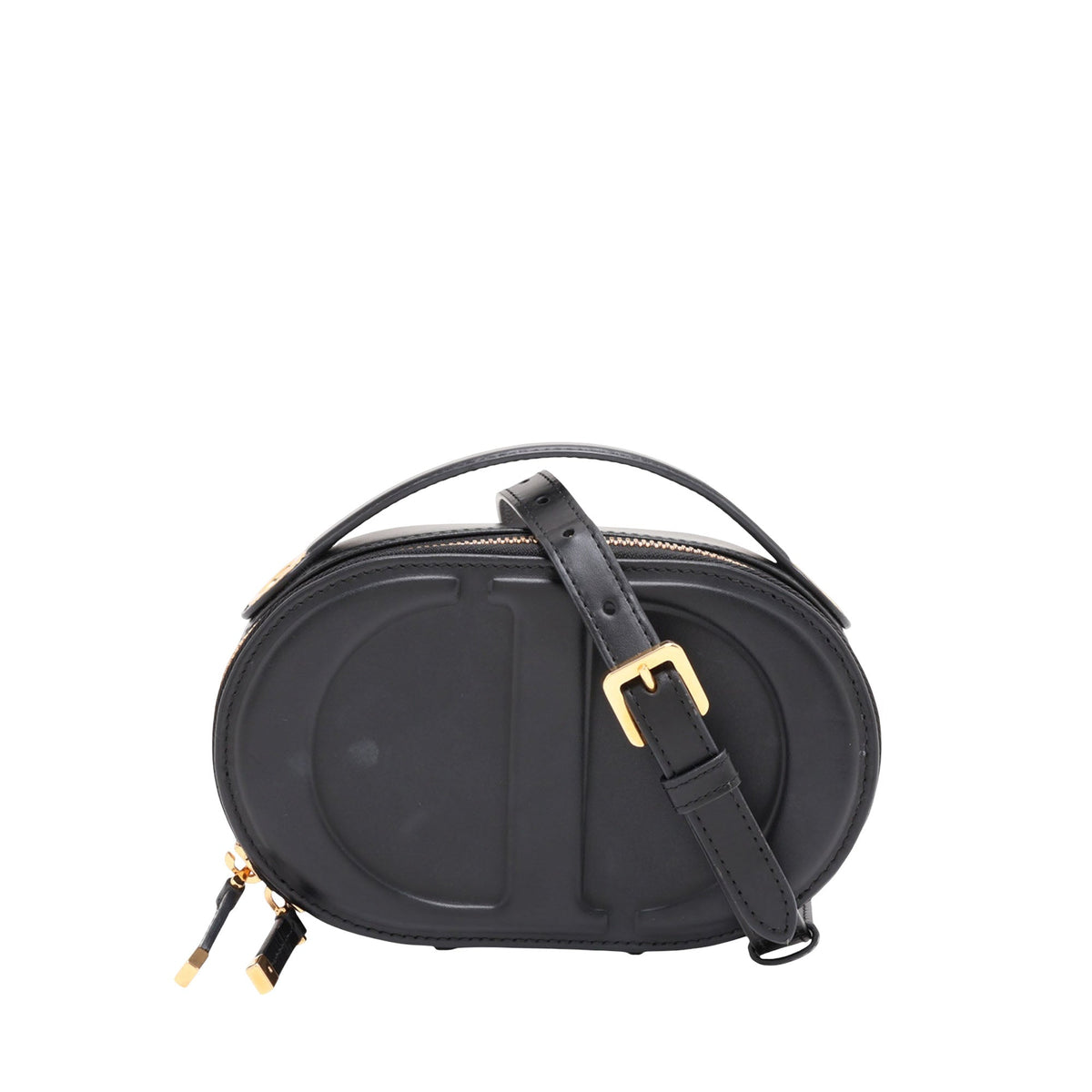 Dior Calfskin CD Oval Camera Bag — Black