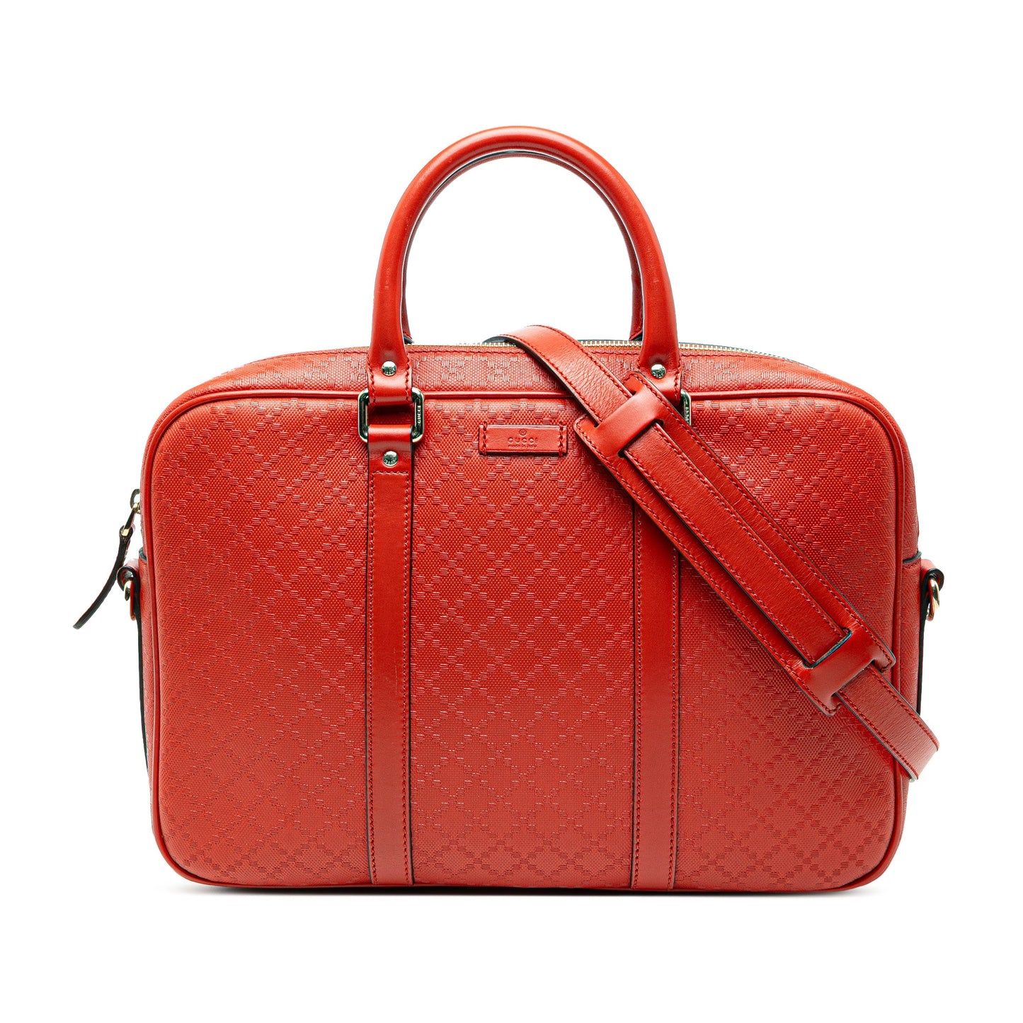 Gucci Medium Diamante Bright Leather Business Bag