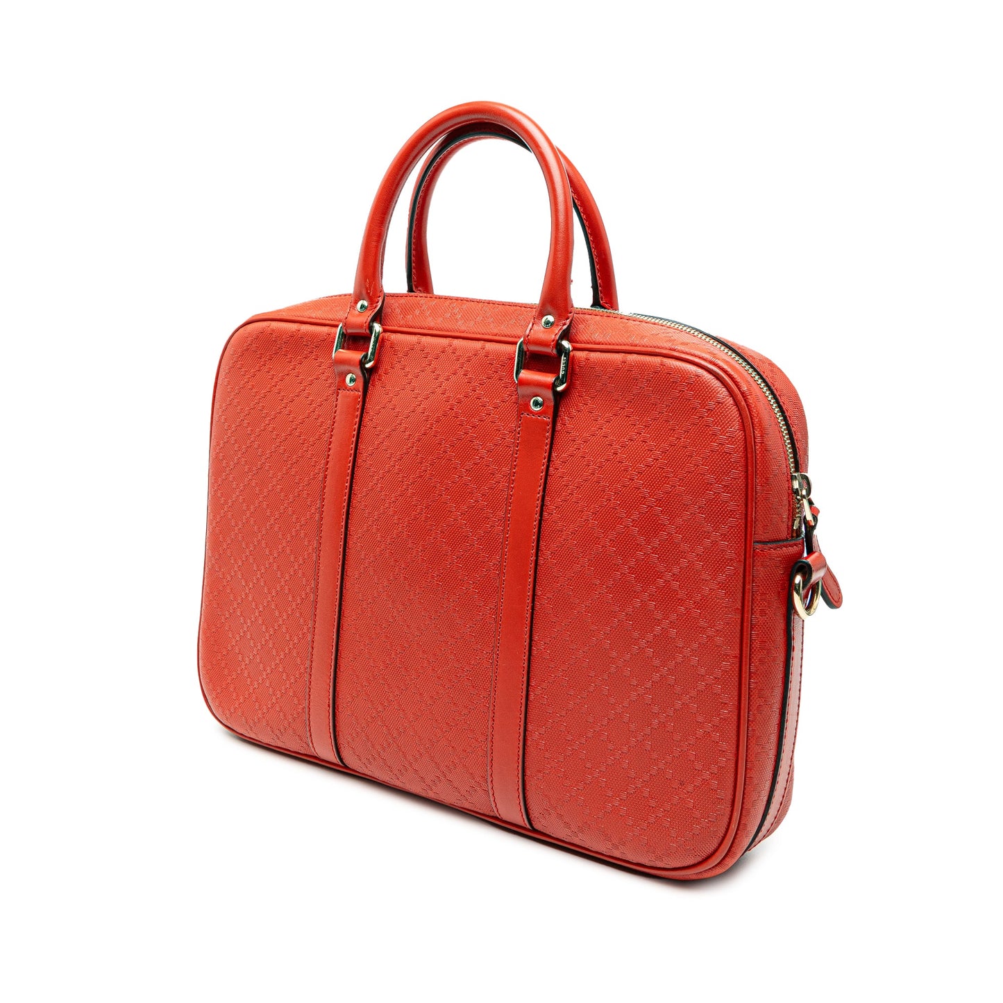 Gucci Medium Diamante Bright Leather Business Bag