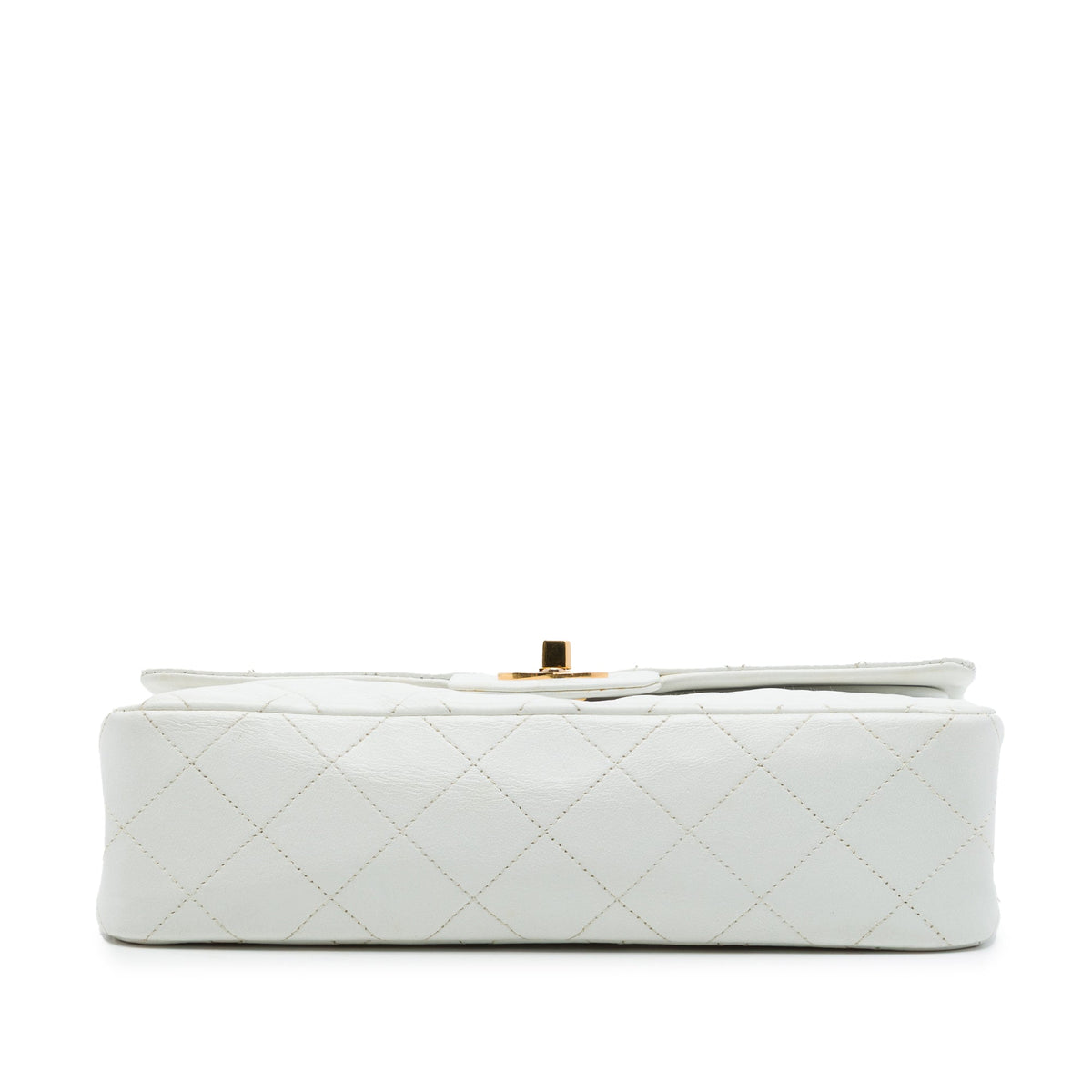 Chanel Small Classic Lambskin Double Flap — White