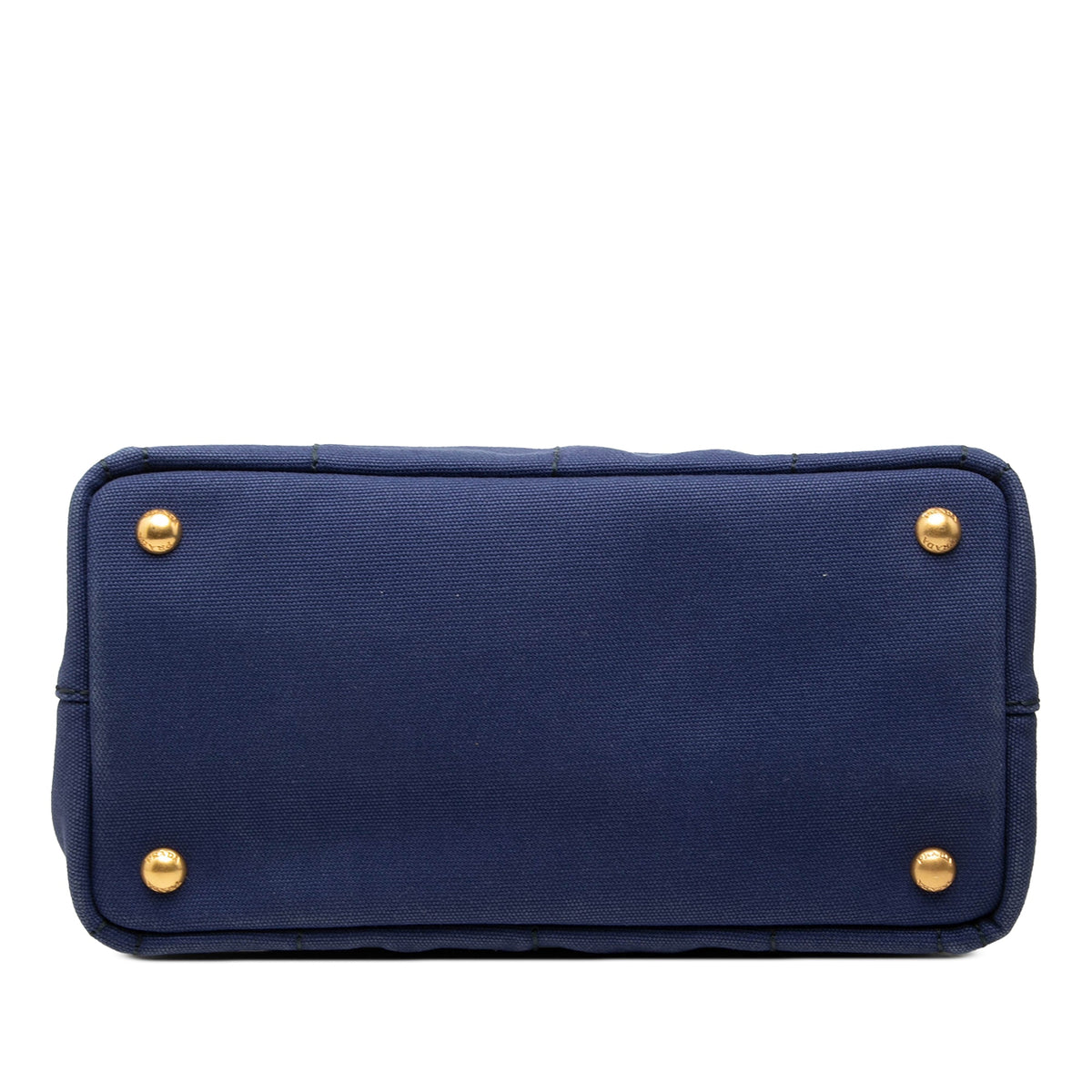 Prada Small Canvas Canapa Logo Tote — Blue
