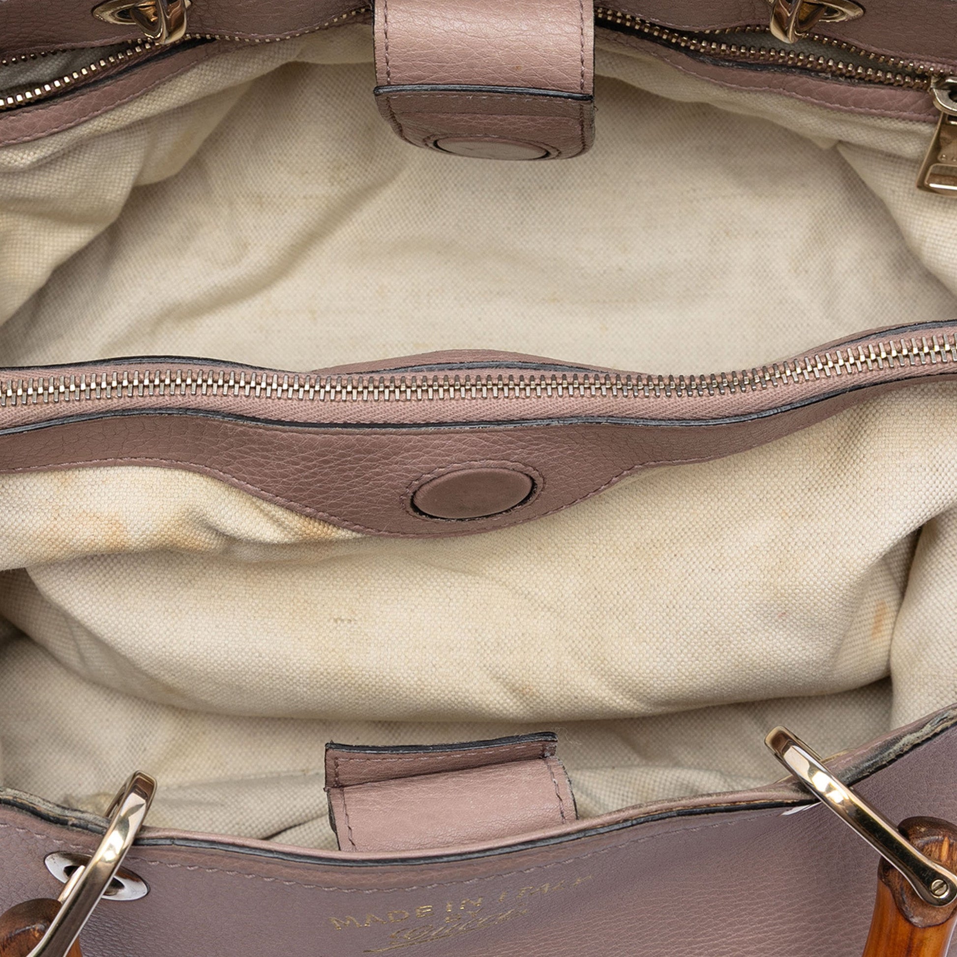 Gucci Medium Calfskin Bamboo Shopper Satchel