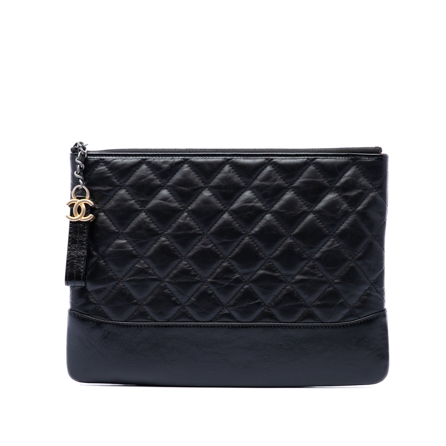 Chanel Medium Quilted Aged Calfskin Gabrielle O Case Clutch
