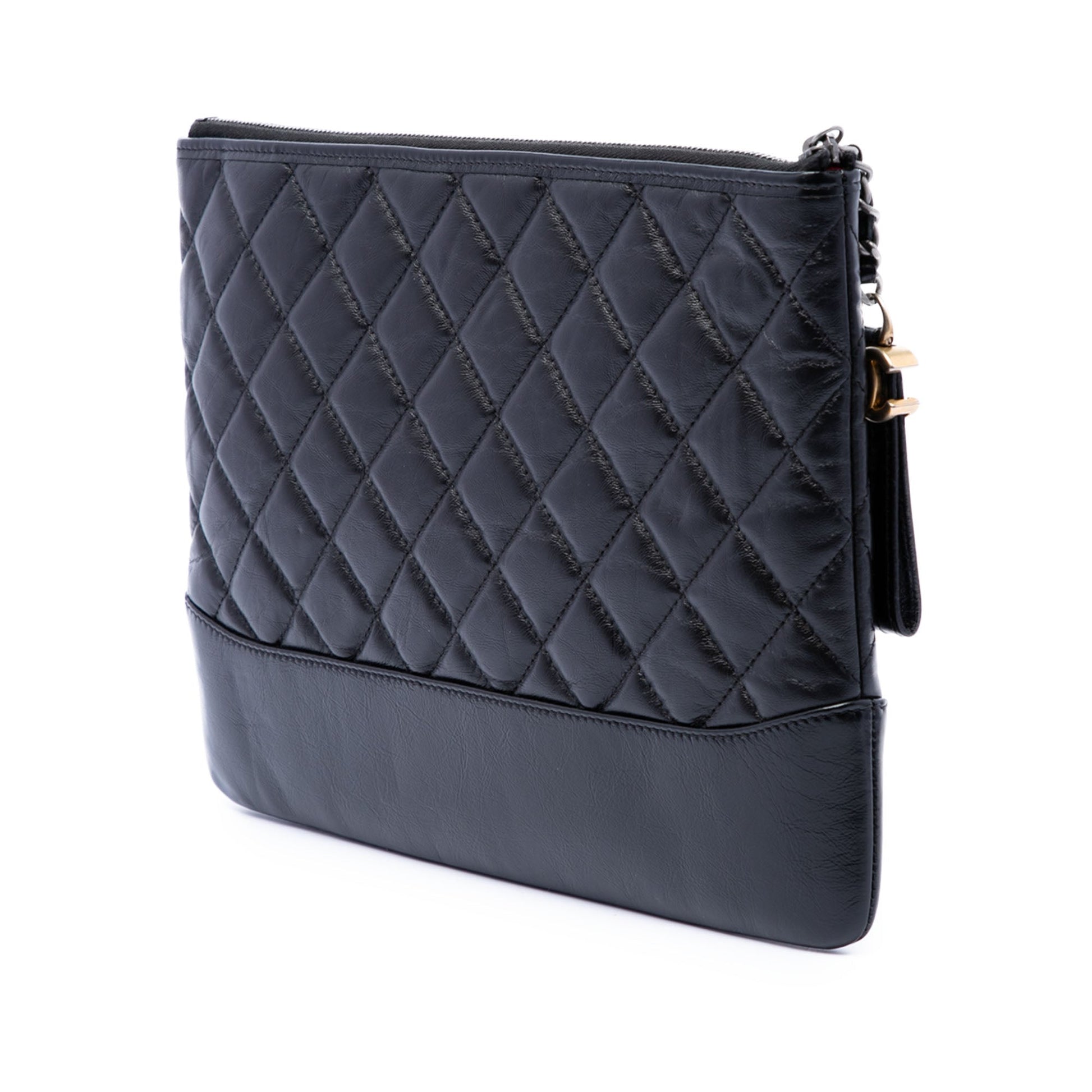 Chanel Medium Quilted Aged Calfskin Gabrielle O Case Clutch