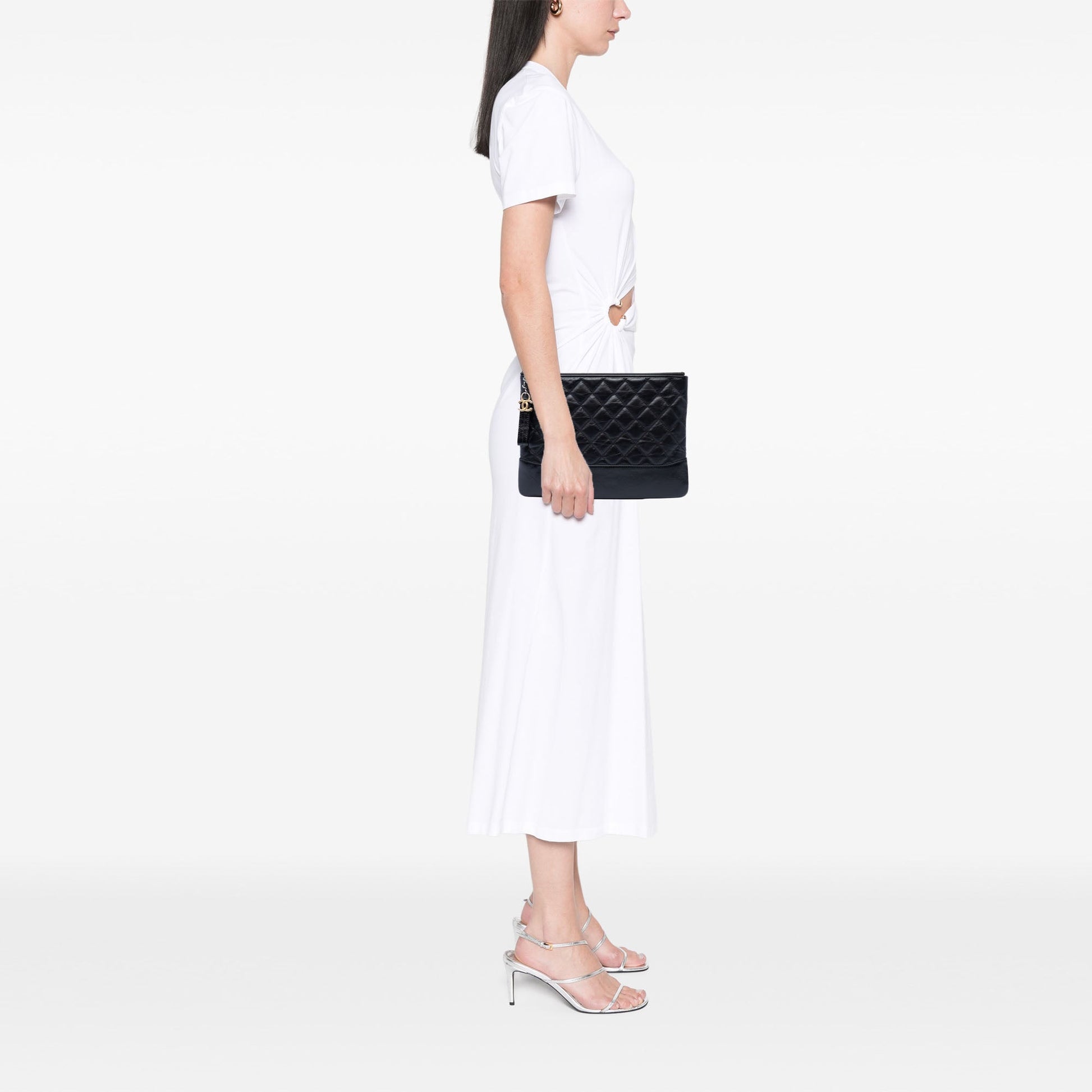 Chanel Medium Quilted Aged Calfskin Gabrielle O Case Clutch