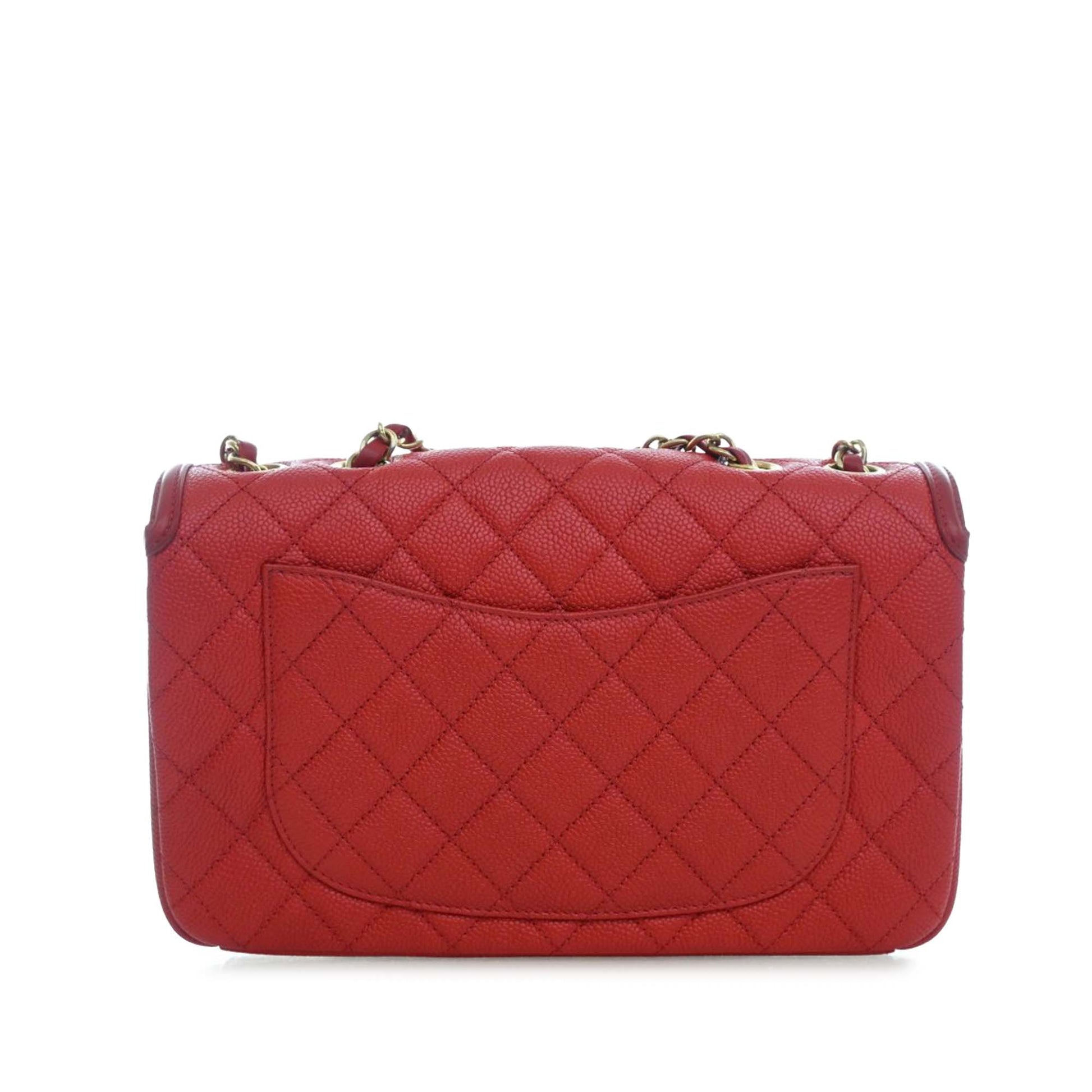 Medium Caviar CC Filigree Flap