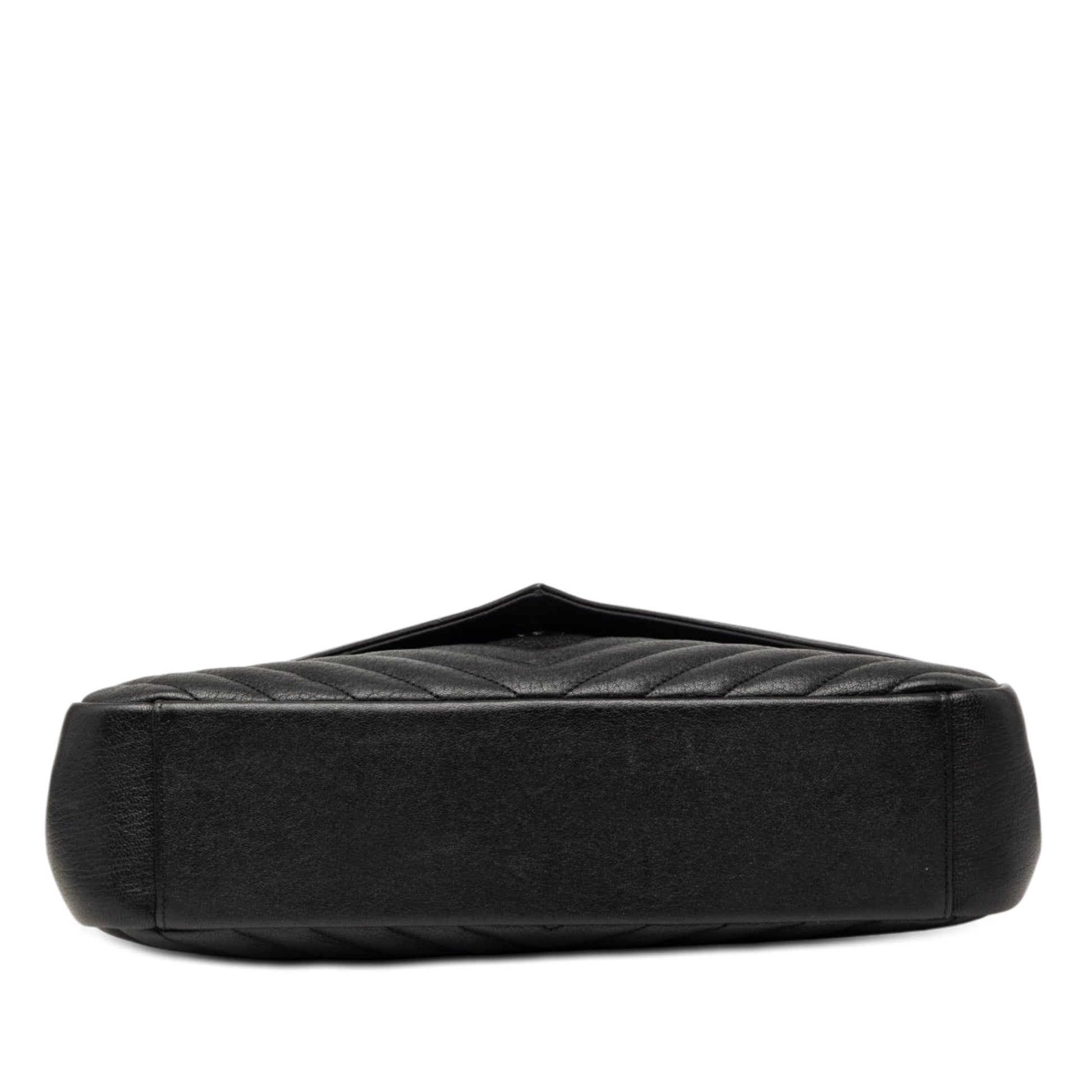 Saint Laurent Large Chevron Sheepskin Monogram College Bag