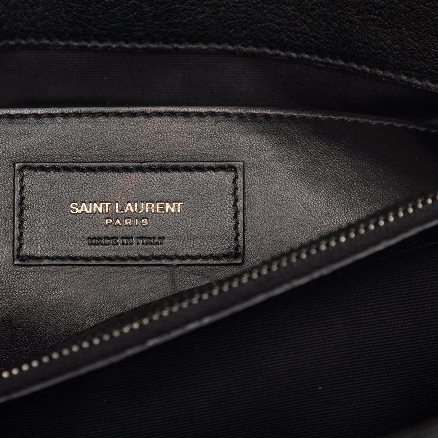 Saint Laurent Large Chevron Sheepskin Monogram College Bag