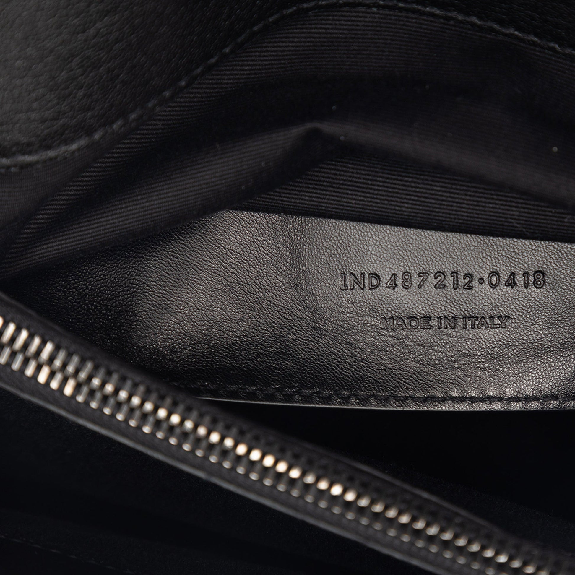 Saint Laurent Large Chevron Sheepskin Monogram College Bag