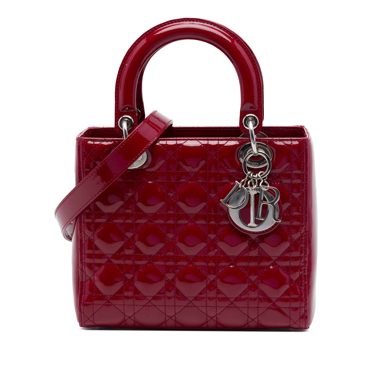 Dior Medium Patent Cannage Lady Dior