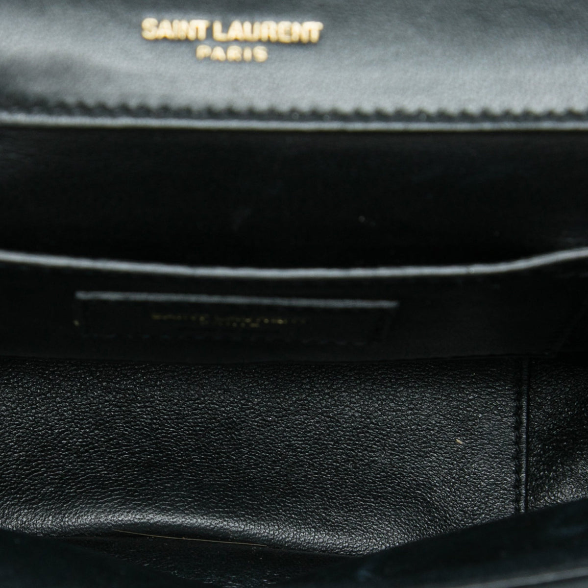 Saint Laurent Small Chevron Lambskin Monogram Sulpice Bag — Green